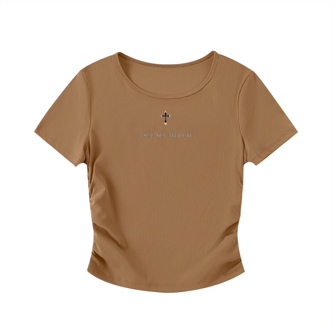 Double Cross Ruched Bodycon Crop Top