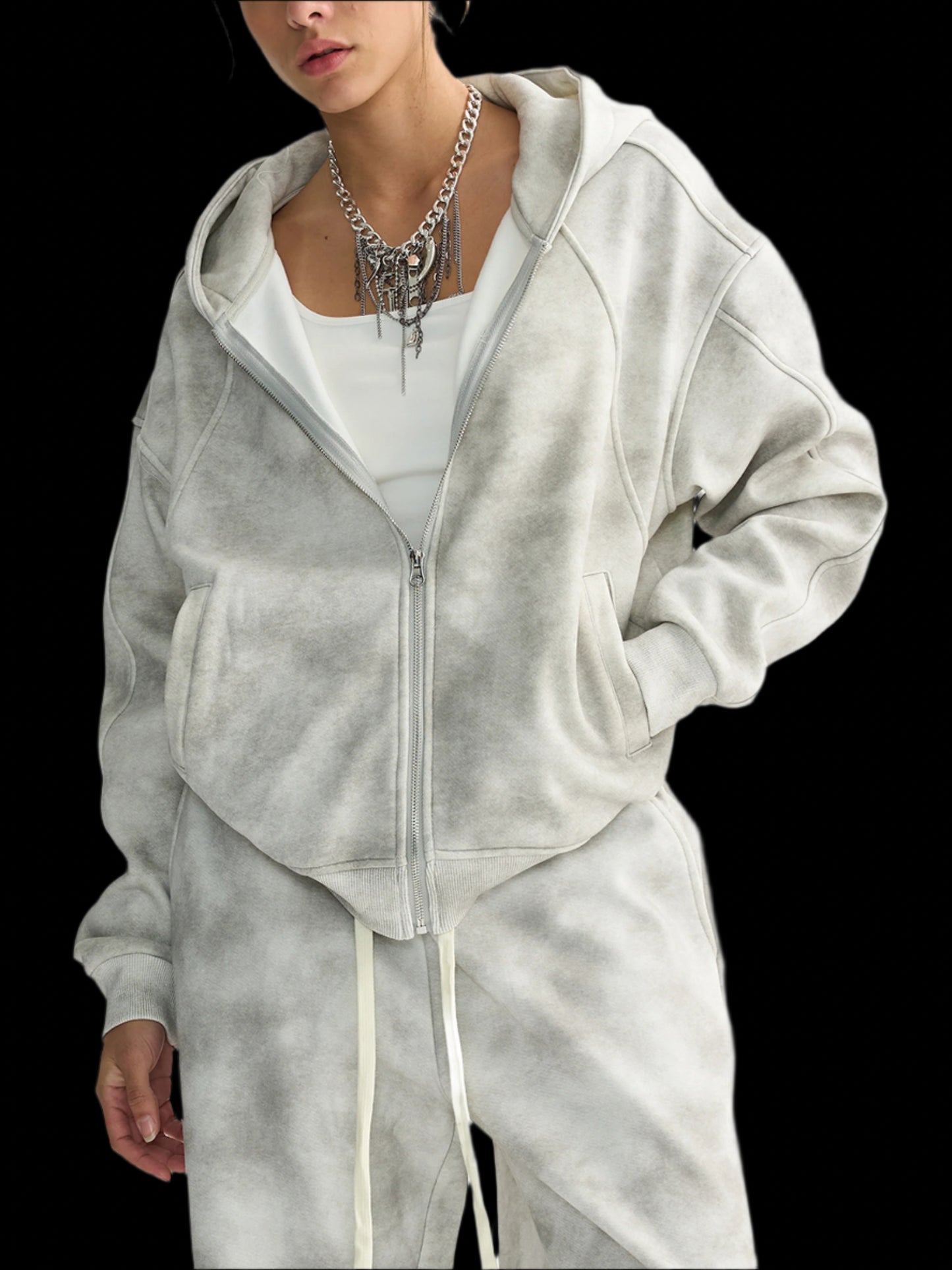 Dirty Washed Zip-up